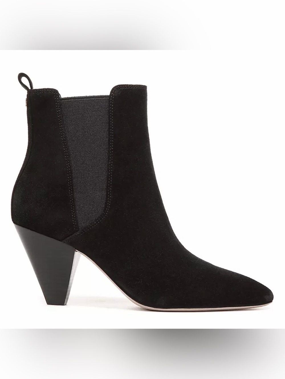 Veronica Beard Baxter Black Suede Pointed Toe Chelsea Ankle Boots size 9